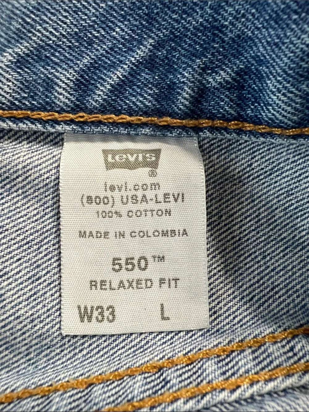 Levi's 550 Relaxed Fit Denim Shorts Men's 33 Light Wash Blue Jean Shorts